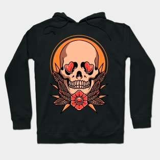 love skull tattoo Hoodie